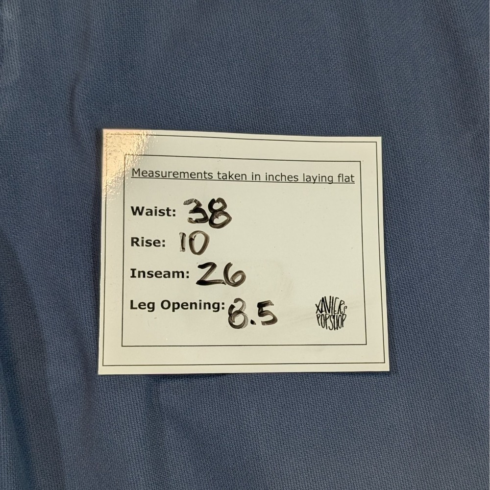 Loro Piana Carlo Pants Mens 56 Blue Cotton Straight Leg Flat Front Made in Italy - Picture 7 of 15
